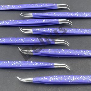 Pince à épiler d'extension de cils incurvés de marque privée pince à épiler professionnelle de couleur personnalisée avec une prise en main parfaite - Product Image 5