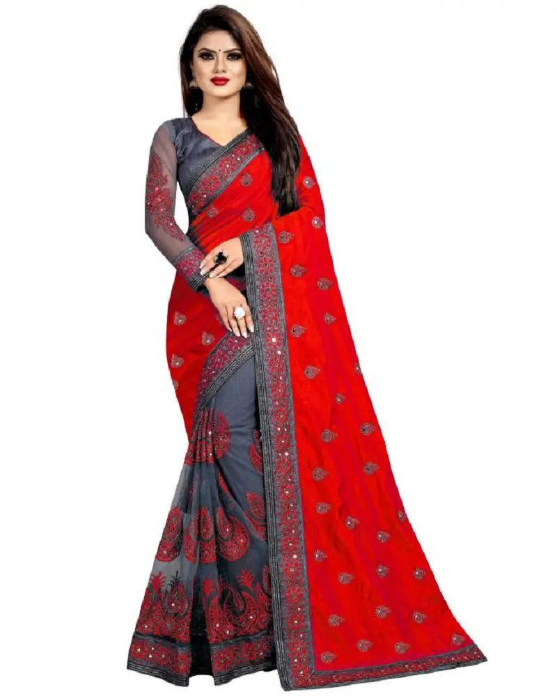 Bollywood-Sequenz & Stickerei Saree im modernen Stil mit Sarees Sari zum besten Preis