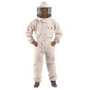 Traje de Apicultor Profesional de Algodón Blanco Natural 6XL con Velo Transpirable, 1 Conjunto de Ropa para Apicultores - Product Image 3
