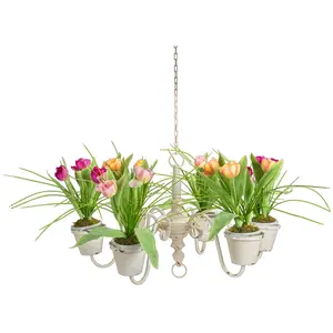 Jardinière de jardin suspendue en métal plaqué or Jardinière de pot de fleur en métal Seau très vendu élégant et durable pour la décoration intérieure Prix d'utilisation - Product Image 5