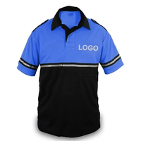 Camisa de Estilo Gótico para Guardia de Seguridad, con Bolsillo, Manga Corta, Estampado en Lona, Dos Tonos, Antiarrugas, Colores y Logotipo Personalizables