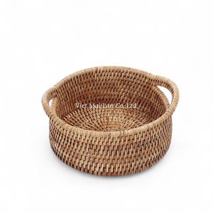 Traditional Vietnamese Rattan <b>Tray</b> Handmade For Serving And Decorative Use In Modern Home Interior - Product Image 2