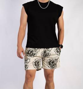 Shorts de basket-ball pour hommes, style streetwear, décontractés, pour l'entraînement, en maille athlétique, imprimé graphique flamme, respirant, séchage rapide, service OEM - Product Image 3