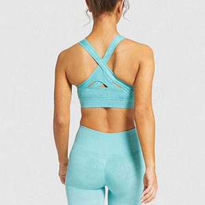 Vêtements de fitness femmes Yoga léger personnalisé extérieur ensembles sans couture blanc Sport Legging et soutien-gorge Yoga ensemble - Product Image 4