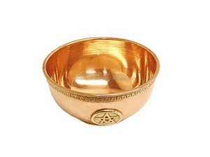 Bol d'offre en cuivre tibétain de qualité véritable monté en laiton Prix compétitif Spécialement fabriqué avec de la pierre montée - Product Image 6