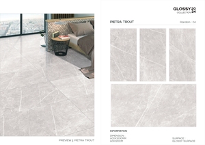 Azulejos de porcelana con acabado tallado brillante de 600x1200 al por mayor, estilo clásico para interiores de paredes y suelos residenciales modernos - Product Image 4