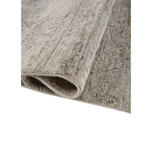 Alfombra Kavi Gris y Negra Anudada a Mano de Lana y Seda de Bambú con Patrón Abstracto, Colección Afterglow para Uso Doméstico - Eskm-03 - Product Image 2