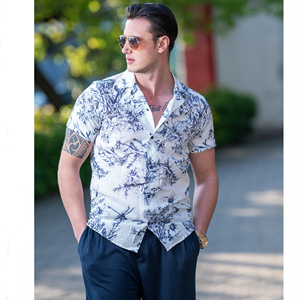 Short Sleeve Men <b>Beach</b> Casual Party Printed Hawaiian <b>Shirt</b> Mens Print Patterned <b>Shirt</b> Button up Vacation <b>Shirts</b> Made in Istanbul - Product Image 3