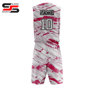 Maillot de basket-ball personnalisé brodé avec impression numérique par sublimation, en maille polyester, uniforme de basket-ball réversible pour jeunes, hommes - Product Image 2