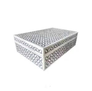 Boîte à bijoux décorative de rangement, ensemble de 6 pièces, bois et plastique, moderne, luxe, rangement pour colliers et bagues, avec taille et couleur personnalisées - Product Image 2