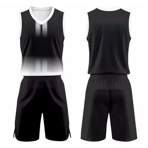 Maillot de sport pour hommes, respirant, en polyester, uniforme de basket-ball, taille plus, été, personnalisé, ensembles d'uniformes de basket-ball pour adultes - Product Image 2