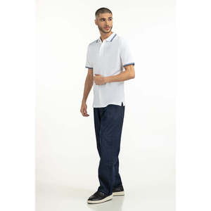 Camisa Oxford para Hombre, Bordada, Lisa, Transpirable, Cómoda, de Manga Corta, Informal, 100% Algodón Tejido, OEM ODM - Product Image 5