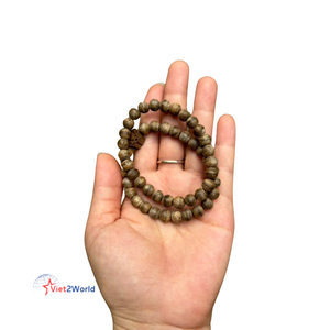 Pulsera de madera de 108 cuentas de alta calidad, venta al por mayor, brazalete de madera Natural de 6,8mm, fragancia dulce, madera de agar, etiqueta privada Vintage - Product Image 3