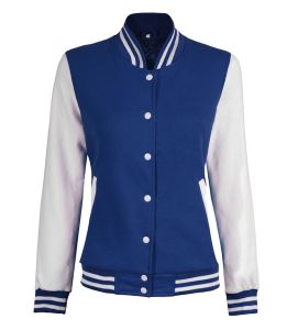 Veste de baseball vintage pour femme en peau de mouton, style bomber, toile, rembourrage en polyester, respirante, imperméable, doublure en soie, écologique - Product Image 5