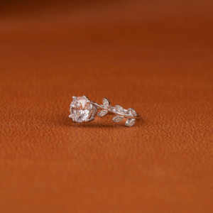 Anillo de propuesta de diseño Floral de moda para mujer, 14 quilates con oro sólido de corte redondo, anillo Unisex certificado IGI de diamante cultivado en laboratorio elegante - Product Image 2