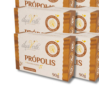 Kit de savon pour le corps Alquiverde Natural Propolis Vegetable Eco-Friendly Vegan 90g (lot de 6) - Soins de la peau sans cruauté