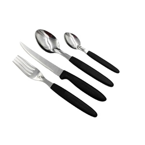 Couverts de luxe pour restaurants modernes couverts en métal inoxydable argenté cuillère fourchette argenterie coffret cadeau de 4 pièces - Product Image 1