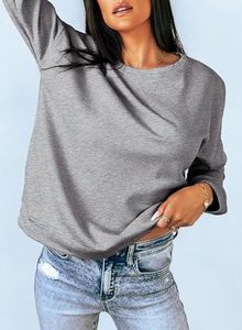 Sudadera de diseño minimalista para mujer, sudadera de tela suave para uso diario, sudadera extragrande recortada para mujer - Product Image 3