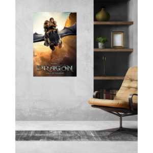 วิธีการฝึกมังกรของคุณให้เชื่อฟัง ภาพยนตร์แอนิเมชั่น ภาพตัวอย่างงานศิลปะบนผืนผ้าใบดีไซน์ทันสมัยสำหรับตกแต่งผนัง - Product Image 1