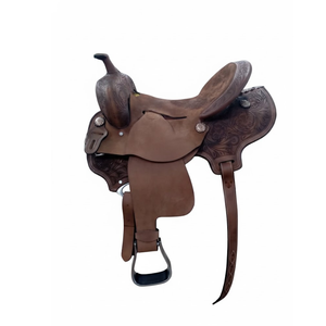 Selle antidérapante en gel pour absorption des chocs Selle d'équitation Western Trail avec siège confortable - Product Image 1