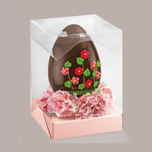 5pcs Transparent Chocolate <b>Egg</b> <b>Box</b> <b>Easter</b> Brown Paper Bottom Nature 180x180H250mm Holiday Supplies - Product Image 1