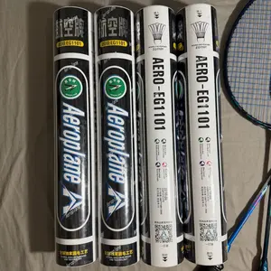 Nuevas Ventas: Raqueta de Bádminton Aeroplane 4x Tube EG1101 - Etiqueta Negra - Calidad Excelente - Product Image 1