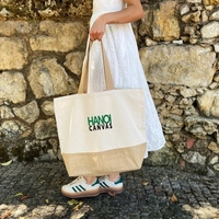 Bolsa de Playa Personalizada Ecológica de Gran Capacidad, sin Marca, Fabricada en Vietnam, de Lona, con Correa para el Hombro y Logotipo Impreso