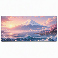 Tapis de souris de jeu inspiré de l'anime, grand tapis de bureau large, surface douce, base en caoutchouc antidérapante pour le jeu et le bureau