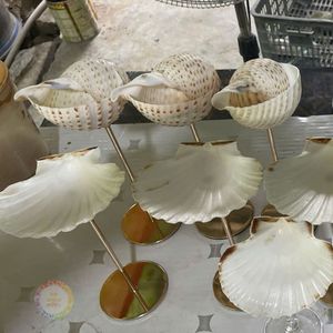 แก้วทรงถ้วยเปลือกหอยทำจากช่างฝีมือเวียดนามพร้อมเปลือกหอยทะเลแท้สำหรับตกแต่งกลางโต๊ะ - Product Image 6