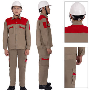 Ensemble d'uniformes de travail unisexes en coton polyester durable pour la construction et l'utilisation en usine - Product Image 3