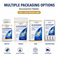 Comprimés de Glucosamine et Chondroïtine Marque Blanche OEM ODM Faible MOQ