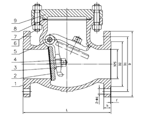 API 150lb 300lb 4inch wcb thép carbon Swing kiểm tra van en1092 PN16 dn150 không trở lại van kiểm tra van - Product Image 6