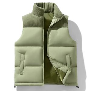 Unisex Men/<b>Women</b> Waterproof Nylon Stand Collar Puffy <b>Vest</b> Custom Logo Warm <b>Long</b> Cotton Puffer <b>for</b> Formal Winter Outdoor Use - Product Image 6