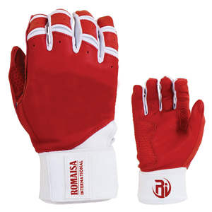 Guantes de bateo de béisbol y softbol personalizados de alta calidad Guantes de cuero de puño largo para jóvenes y hombres Fabricado con los estándares más altos - Product Image 1