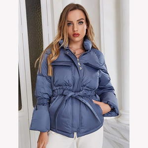 Customized Size Stylish Woman's Puffer <b>Jacket</b> Multiple Colors Fashionable Zipper Design Winter Warm Woven <b>Jacket</b> - Product Image 1