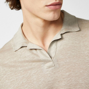 Vente chaude hommes 100% coton pour polo personnalisé coupe ajustée séchage rapide respirant tissu éponge élégant design uni à vendre - Product Image 5