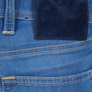 Pantalones vaqueros vintage de alta calidad para hombre, pantalones vaqueros de punto ODM elásticos informales clásicos con estampado de alta calidad y lavado medio - Product Image 2