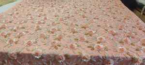 Tissu brodé de luxe écologique 100% acrylique HDPE laminé, lourd, style croisé, tissé en maille, pour femmes - Product Image 5