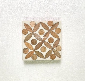 Posavasos de Acacia de resina epoxi redonda de nuevo diseño, alfombrillas de madera para el hogar y el hotel, accesorios de cocina naturales - Product Image 3