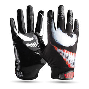 Guantes de recepción de fútbol con logotipo personalizado de gama alta Guantes de receptor antideslizantes con impresión de silicona - Product Image 6