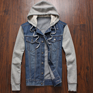 Veste en jean mode de haute qualité pour hommes, tricotée, brodée, respirante, grande taille, design uni et délavé, vente en gros - Product Image 4