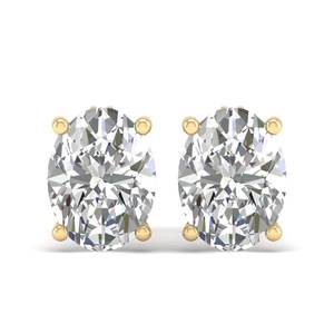 Pendientes de Botón de Plata de Ley 925 con Diamantes Cultivados en Laboratorio CVD HPHT, Personalizados REYES, Regalo Perfecto para Mujer - Product Image 2