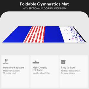 BalanceFrom Trave da Ginnastica Sezionale Rossa/Bianca/Blu, Accessorio per Attrezzature da Ginnastica e Fitness - Product Image 3