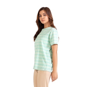 Nuevo diseño personalizado para mujer camiseta de gran tamaño 100% algodón suelta ajuste impreso camiseta para verano trajes casuales fiestas y uso diario - Product Image 2