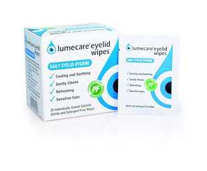 Lumecare 20 Lid Wipes Gentle Eyelid Cleanser with Dryness-Relief <b>Removes</b> Debris & <b>Makeup</b> for Daily Eye Hygiene - Product Image 1