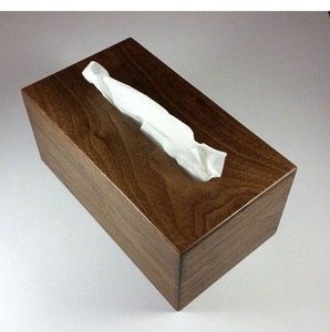 Caja de Madera Clásica para Guardar Pañuelos, Cubierta de Madera Hecha a Mano para Baño - Product Image 1