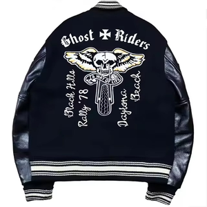 Veste de baseball Letterman personnalisable en usine OEM Streetwear Manteau Bomber Broderie Motif imprimé Manteau personnalisable Taille XS - Product Image 2