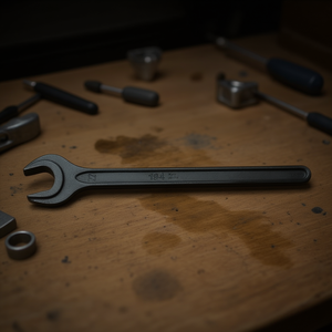 22 mm Open-End Wrench 894 Key White 194 mm Length Black Shop <b>Tool</b> - Product Image 3