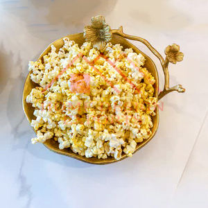 Bol de service en métal aluminium design décor à la maison bol à pop-corn décoratif en métal couleur argent pour centres de table - Product Image 4