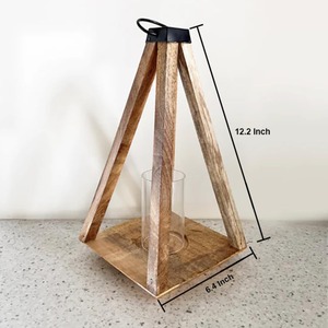 Linterna de madera personalizable para decoración del hogar y el jardín, personalice su experiencia de iluminación exterior a la venta desde India - Product Image 4